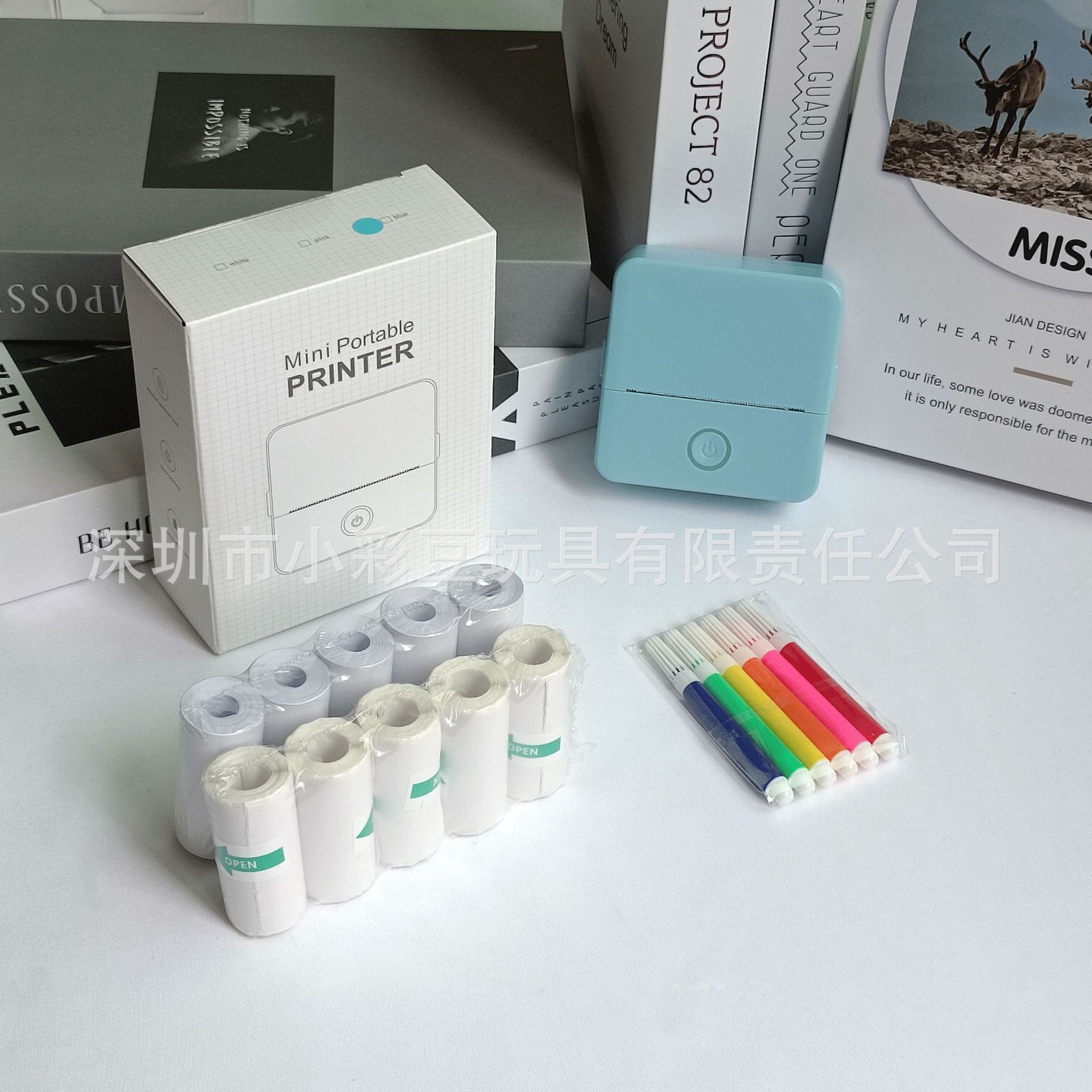 X6 파란색 + 감열지 5개 + 접착지 5개 + 컬러 펜