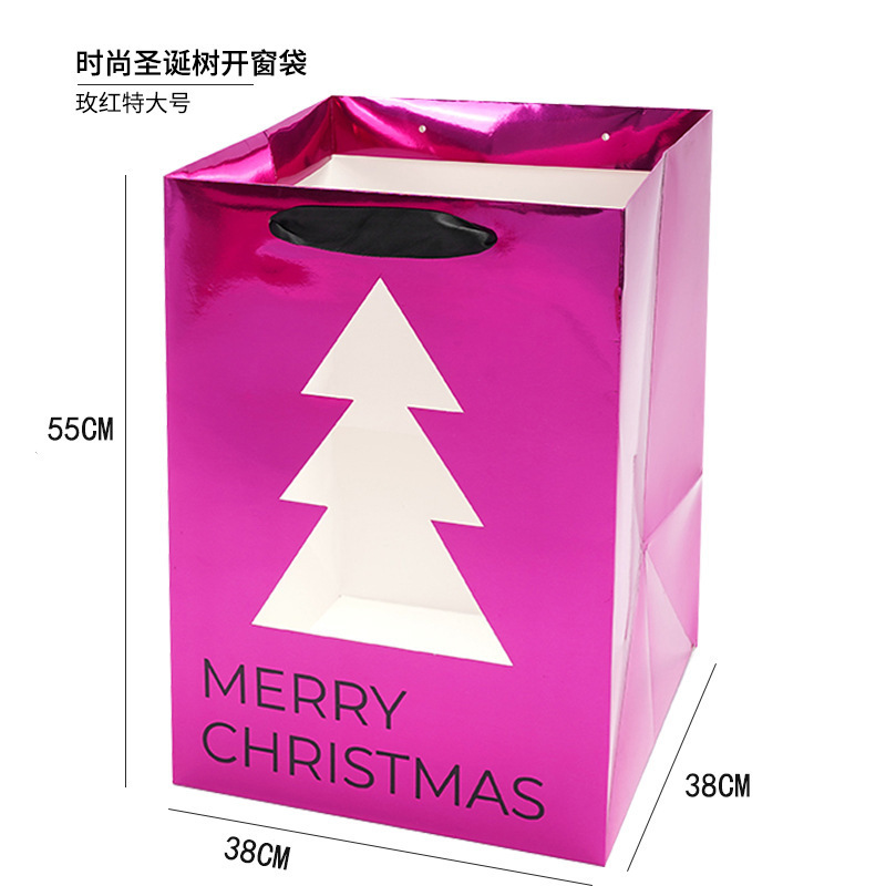 クリスマスクリスマスツリー手提げケースファッション高級祝日プレゼント透明ケースショーウインドー手提げ袋卸売り|undefined