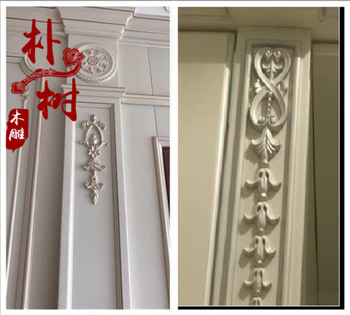 Wholesale Dongyang wood carvings, European door decals, door center flowers, hand and scepter decorative accessories, wardrobe door carvings