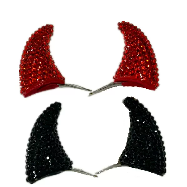 Halloween Devil Horn Headband with Diamond Horn Hairpin Hairband Headband Sexy Atmosphere Performance Photo Hair Accessories
