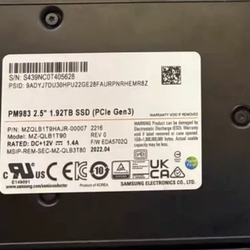 Твердотельный накопитель PM983 1,92 ТБ