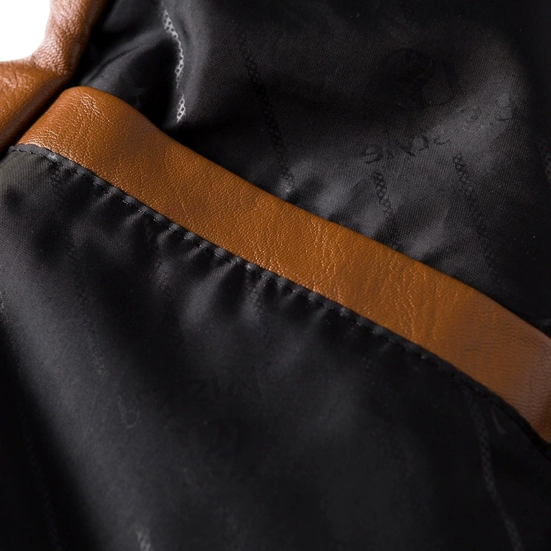 Новинка AliExpress Куртка из кожи для мужчин PU кожа куртка с воротником-стойкой PU кожа куртка для мужчин