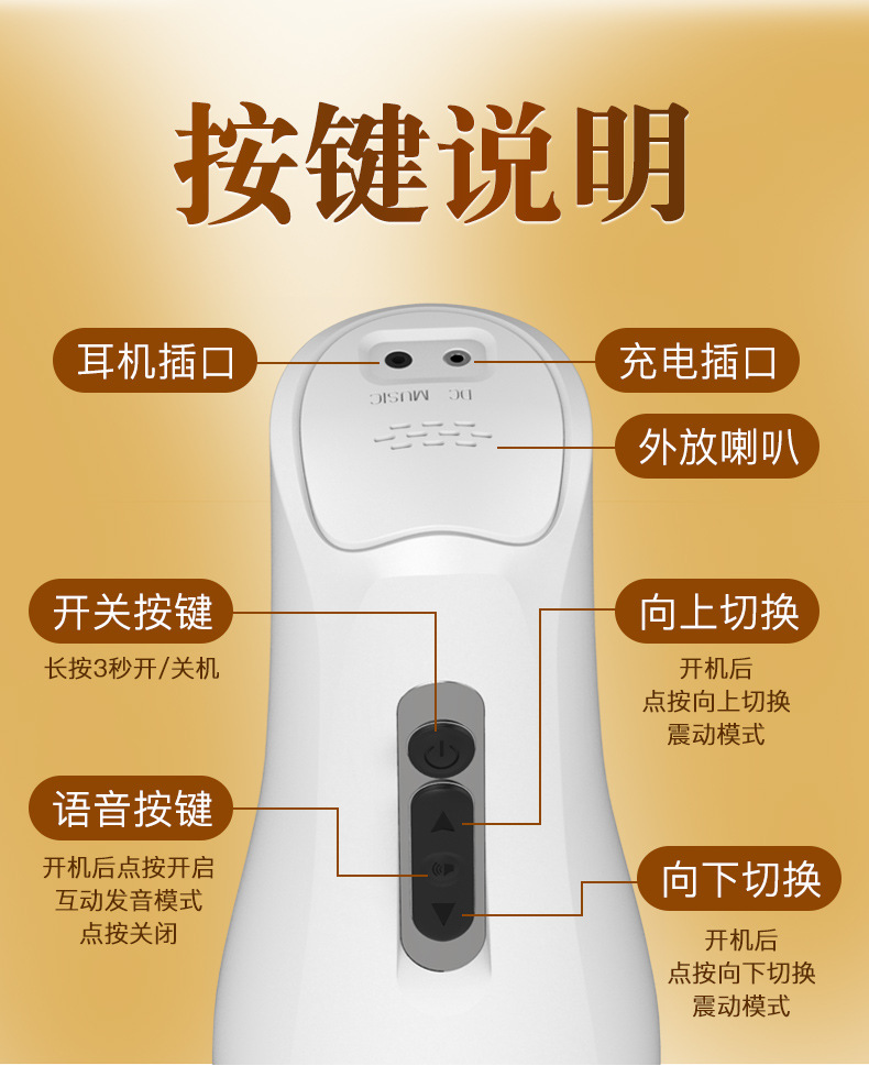 Jiuai Electric Airplane Cup Fully Automatic Male Masturbator with Vibration, TPE Sleeve, Black — detail image 27