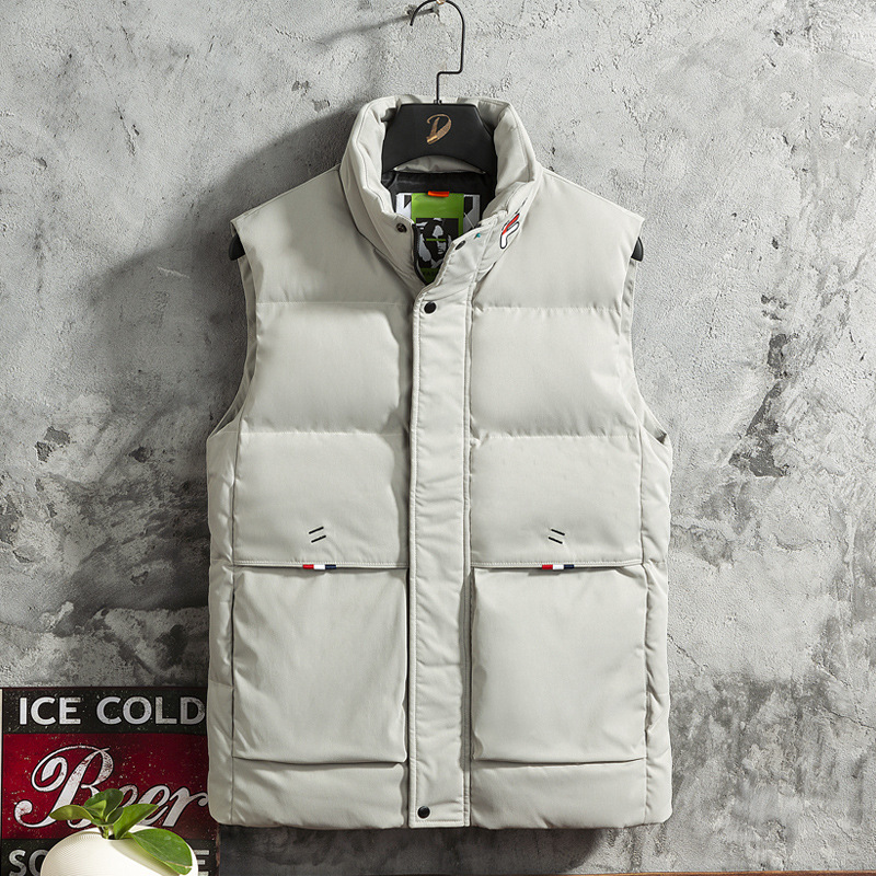 Men's down cotton vest winter new trend vest tide brand sleeveless waistcoat men's coat a generation of hair
