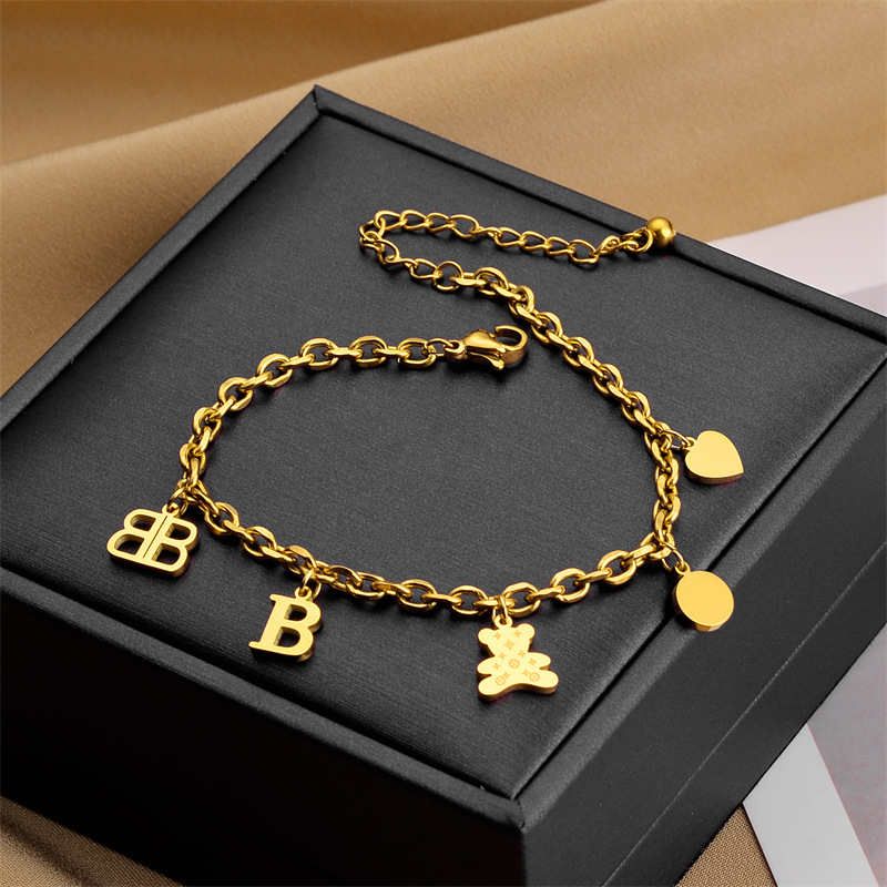 Corea del Sur Dongdaemun moda pulsera de acero de titanio nicho mujer diseño de acero inoxidable sensación de alta calidad joyas de pulsera transfronteriza universal
