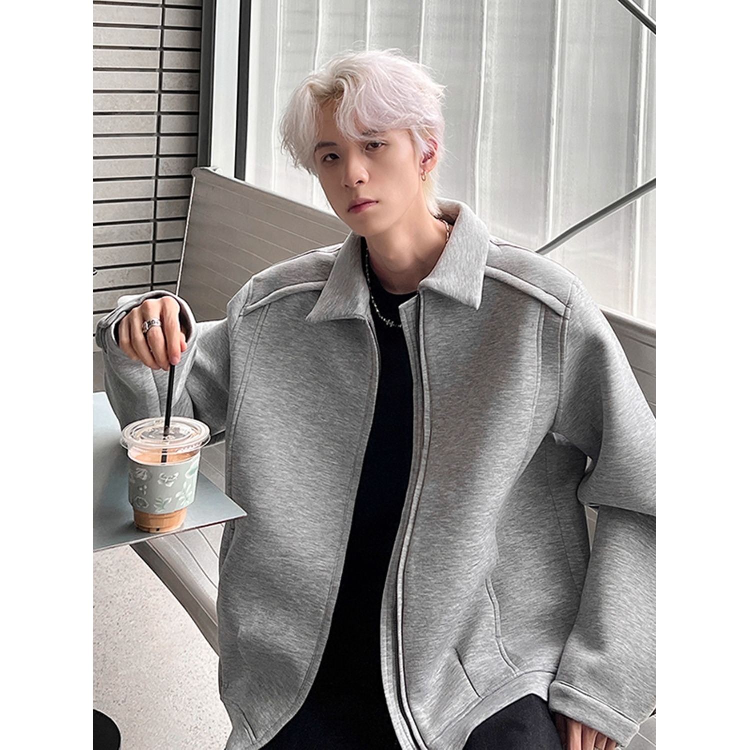 Cleanfit Jacket Men's 2025 Spring and Autum New Zipper Jacket High-End American Retro Deconstruction Heavy Weight