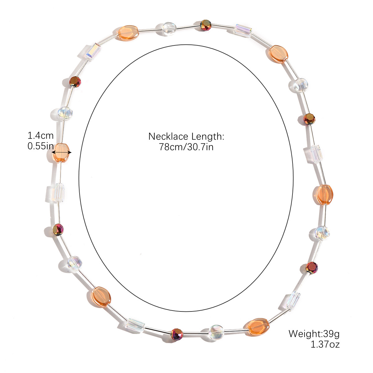 μακρύ κολιέ για γυναίκες, φθινοπωρινό και χειμερινό ευέλικτο, εξαιρετικά απλό και κρύο στυλ, κολιέ πουλόβερ με κρυστάλλινες τιρκουάζ χάντρες_voghion.com