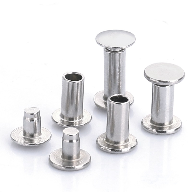 304不锈钢对敲子母钉对锁螺丝账本色卡板锁紧铆钉夹螺丝M3M4M5M6