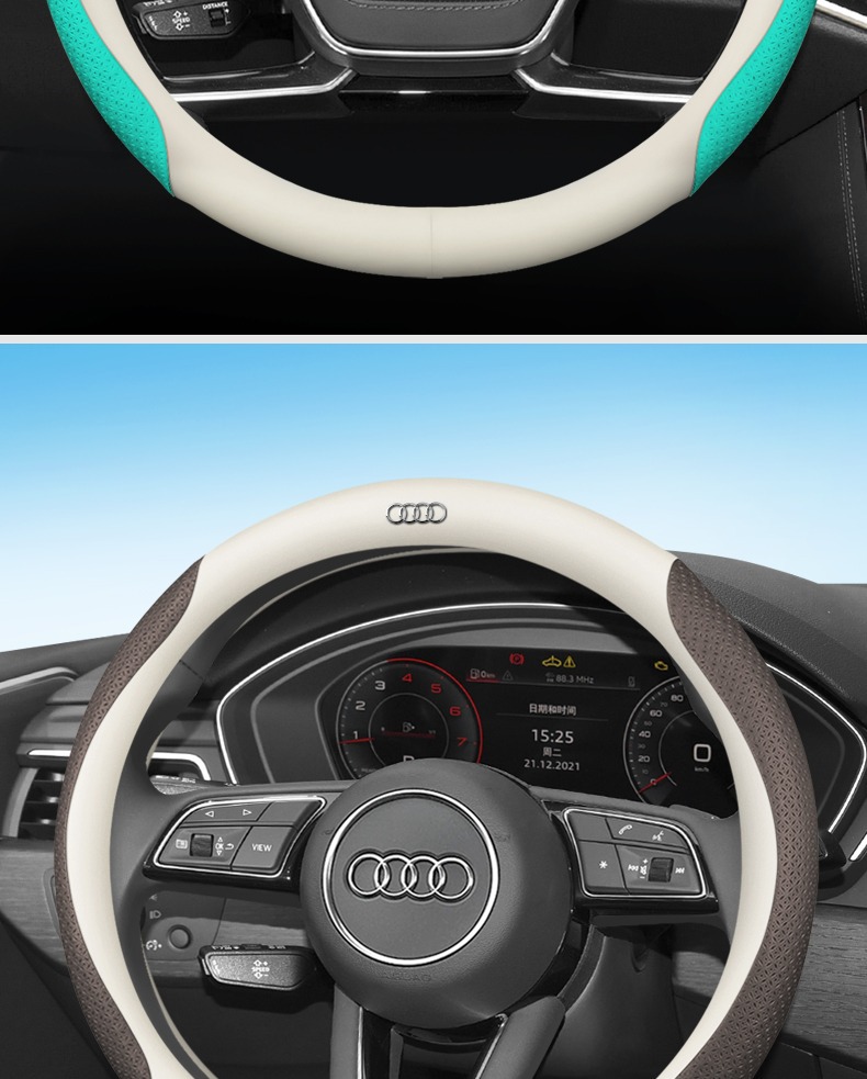 Suitable for Audi steering wheel cover A4L A6L A3A5A7A8L Q5LQ2LQ3Q7Q8 car handle cover