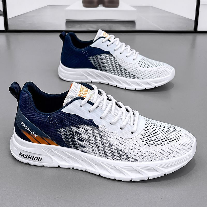 Men's Shoes 2025 Autumn New Breathable Fly-Knit Sports Running Casual Shoes Men's Lightweight Student Trendy Shoes Men's Shoes 2025 Autumn New Breathable Fly-Knit Sports Running Casual Shoes Men's Lightweight Student Trendy Shoes