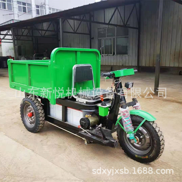 可进电梯小型运料车 室内室外三轮灰斗车 养殖场拉粪三轮车