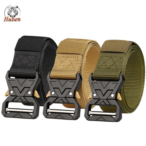 New 3.8 Cobra Tactical Belt with Zinc Alloy Buckle for Men, Military Enthusiasts Outdoor CS Training Pants Belt