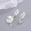 Earrings, silver 925 sample, flowered
