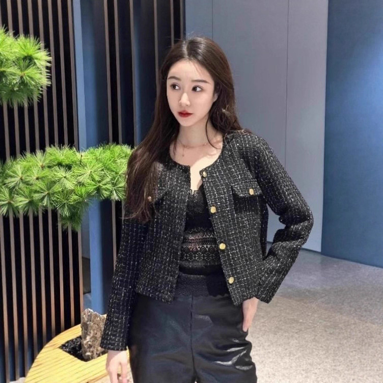 Chanel-Style Women's Jacket, New Spring and Autumn Top, Vintage High-End Design, Slimming and Elegant, Short Style for Socialites