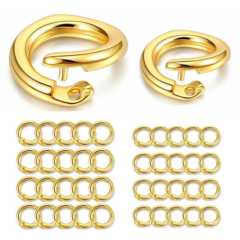 Wolf tooth half-open clasp ring pendant hook DIY jewelry accessories bracelet anti-fall connector ring