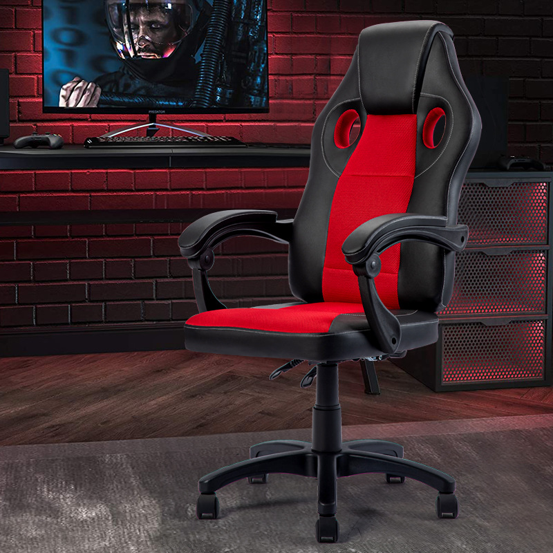 E-sports Chair Leather High Back Mesh Office Chair Racing Game Chair Home Computer Chair Reclining Competitive WCG Cross-Border