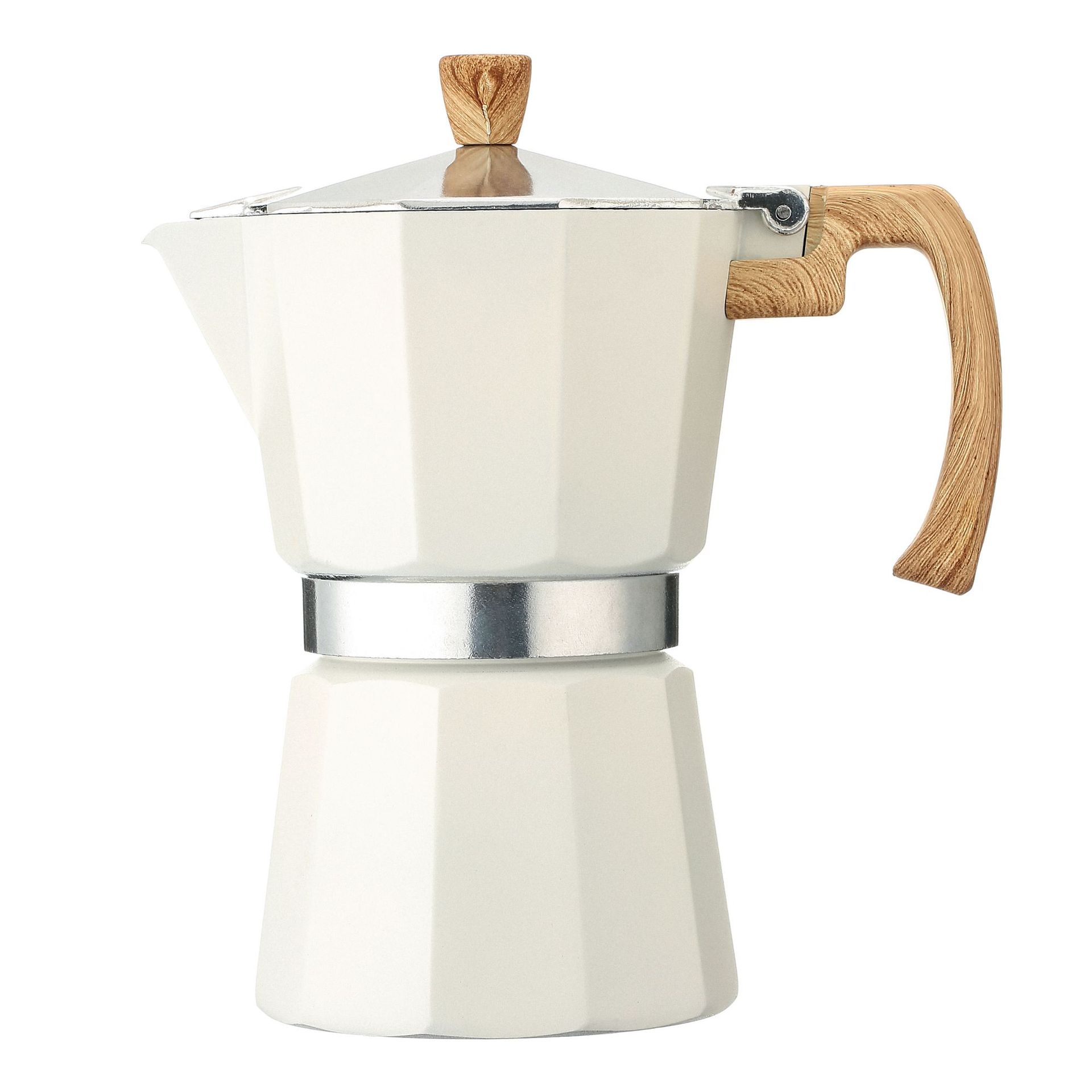 Moka olla transfronteriza en stock mejorado refinado octogonal olla de aluminio clásico italiano Moka olla Aparato de café