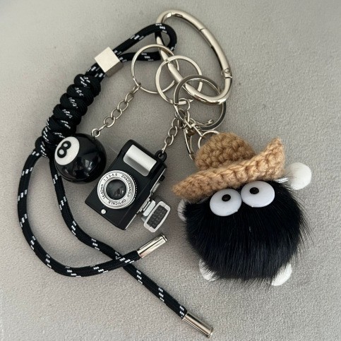 韓国シシミウ高価値バッグ DIY ペンダントオリジナルカラー編組ロープニッチ装飾キーホルダー|undefined