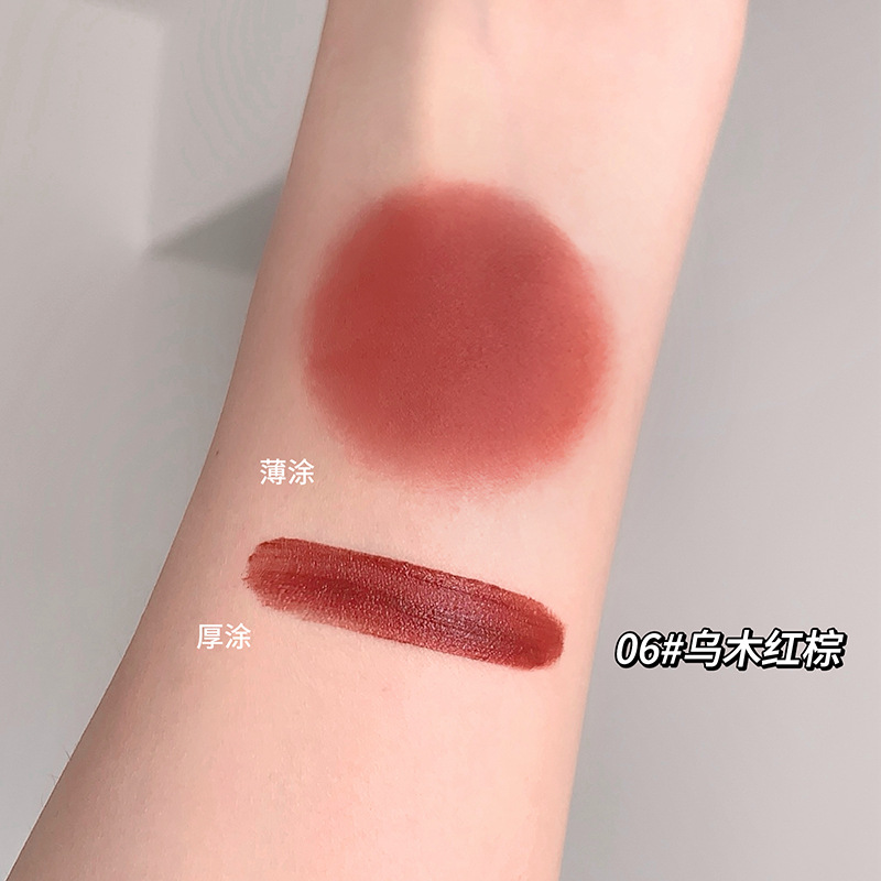 Gege Bear Velvet Mist Cream Lip Balm, brillo mate, color intenso, esmalte labial, lápiz labial blanco. image 12