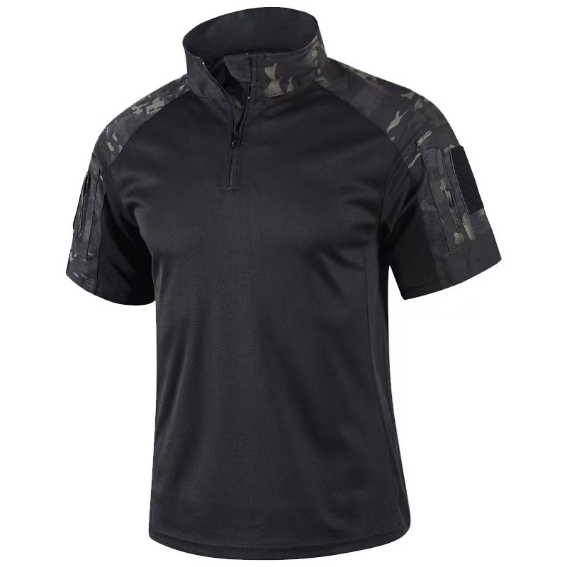 Playera Táctica de Secado Rápido para Hombre de Poliéster para Acampamiento