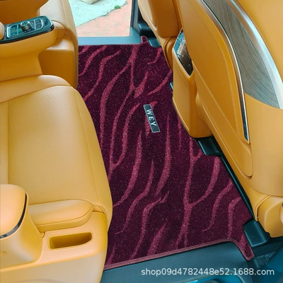 Suitable for Wei Brand Alpine 8 Alpine 9 Middle Row Carpet Executive Extended Version Modified Special Floor Mats Fully Cover Alpine 7 (Universal Foot Pad) - second-row-burgundy-galaxy