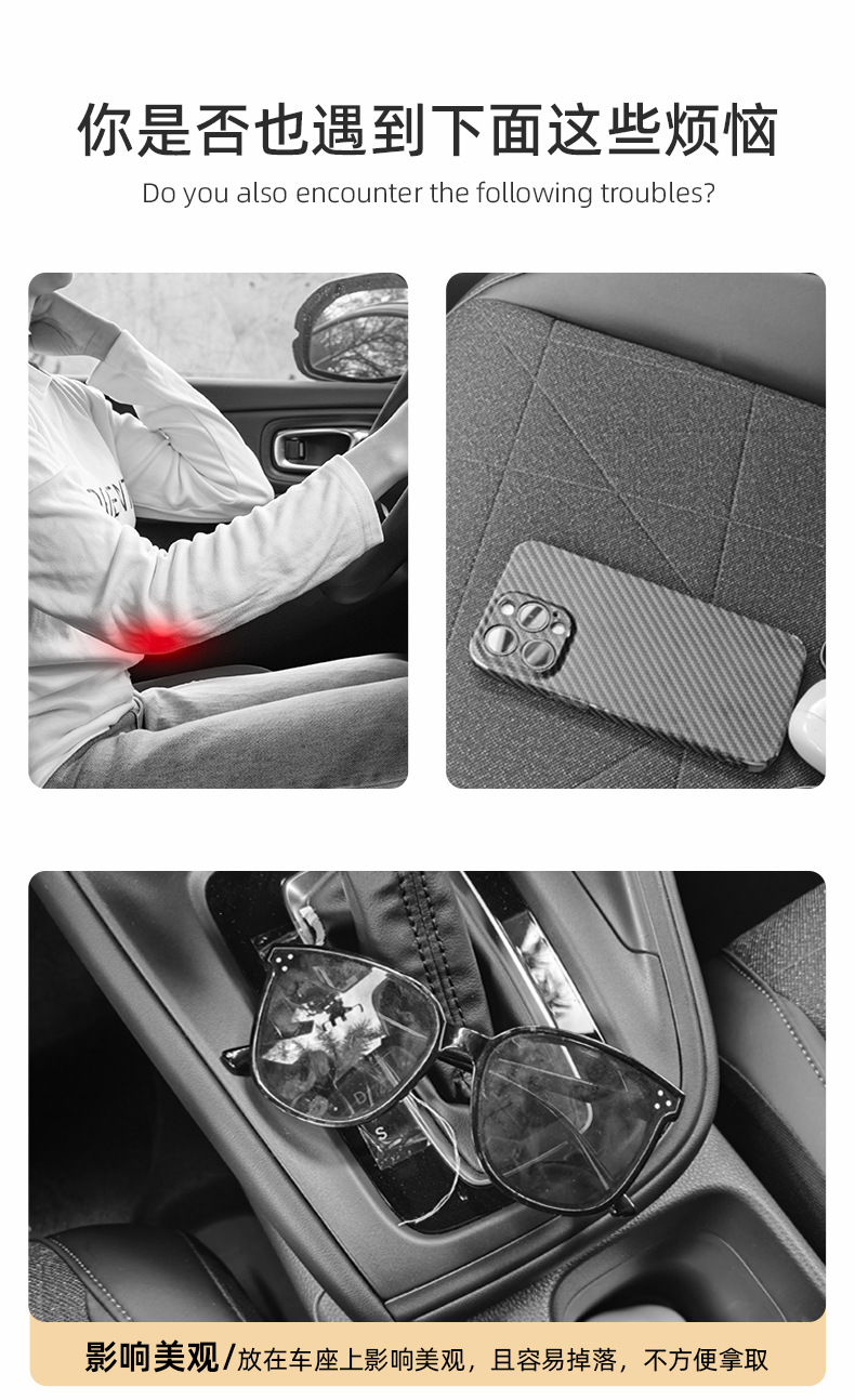 Car Armrest Box Elbow Support with Cup Holder
