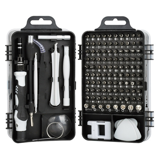Multi-purpose watch and mobile phone disassembly and repair screwdriver screwdriver tool 115-in-1 carbon steel screwdriver set