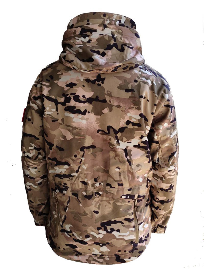 Soft shell assault suit camouflage fleece tactical jacket_voghion.com