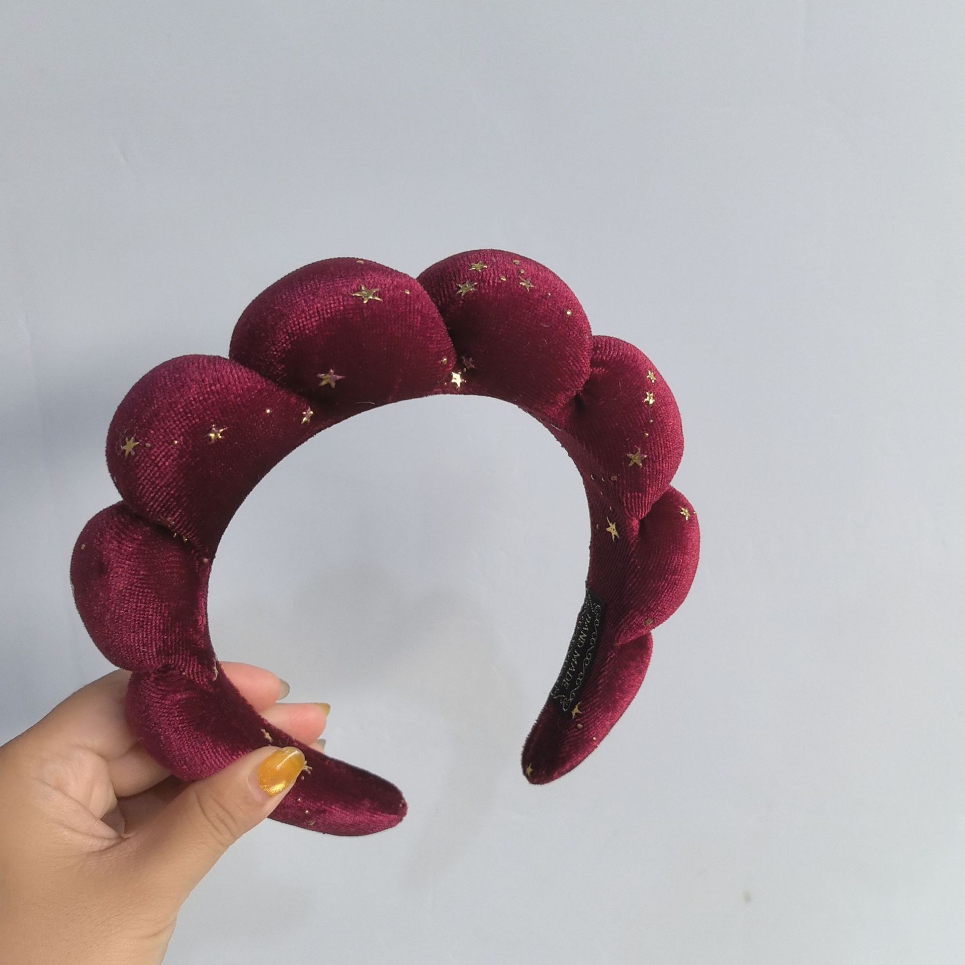 Diadema de Esponja tipo Nube de Tela para Lavado de Cara
