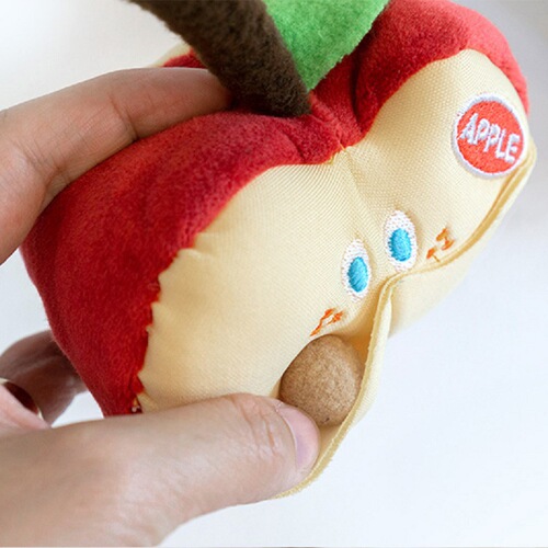 Ins-style Korean fruit series apple hiding snack foreign trade original single cute dog toy pet sound