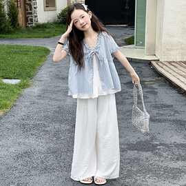 女童夏装套装2026新款大童夏天洋气夏季薄款衣服儿童两件套其他