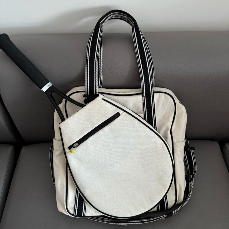 Lulu Tennis Bag Three-In-One Multi-Functional Single and Double Shoulder Crossbody Bag Badminton Bag Portable Large Capacity Tennis Bag