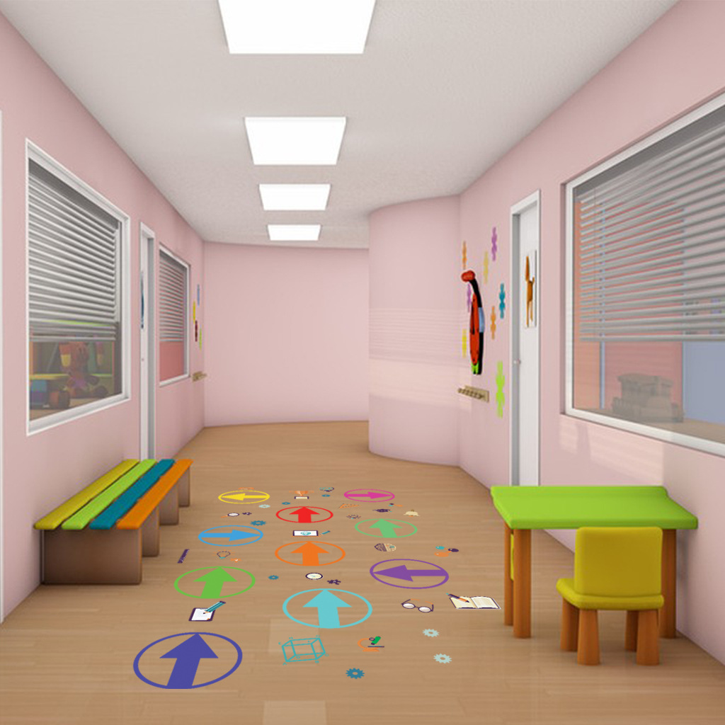 JS-N1142卡通箭头游戏跳房子地贴