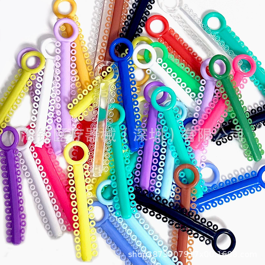 Стоматологическое лигатное кольцо Цветное лигатное кольцо Ортодонтическое резиновое лентово лигатное кольцо Высокая эластичная фиксированная канавка лигатное кольцо
