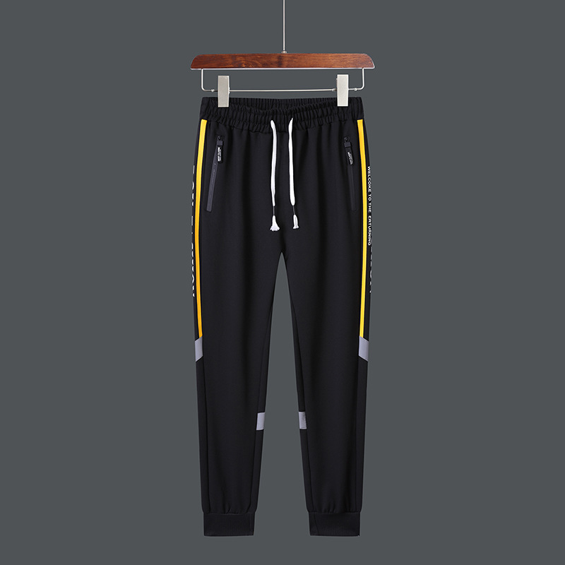 Fábrica directa puede personalizar logotipo ligero pantalones de moda casuales para jóvenes hombres cuatro estaciones de pantalones de deporte casuales para hombres