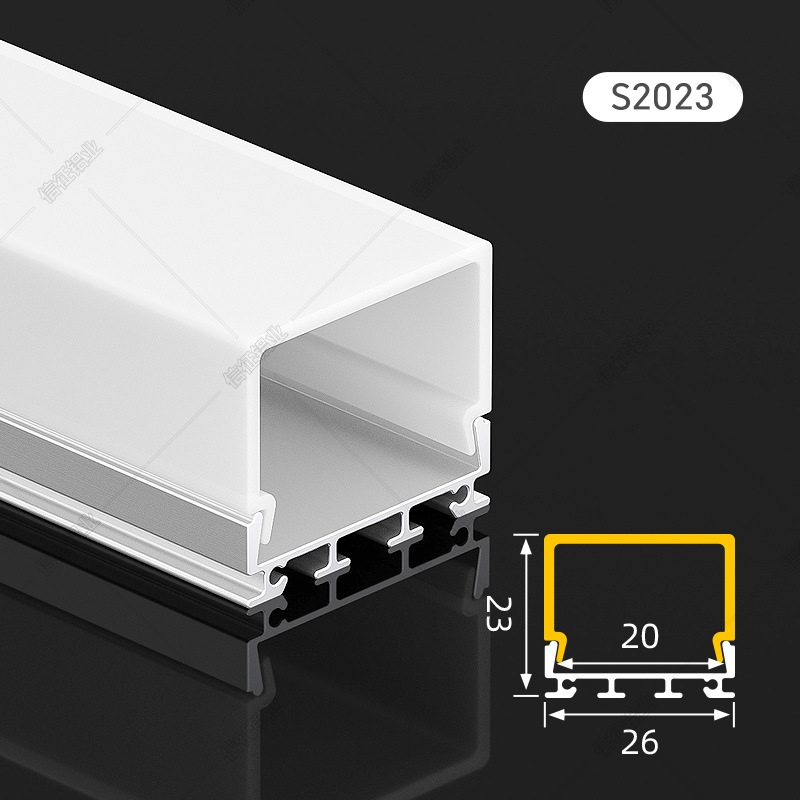 lámpara lineal LED lámpara lineal larga de aluminio lámpara lineal luminosa tres lados lámpara de línea lámpara de línea lámpara de aluminio ranura abierta