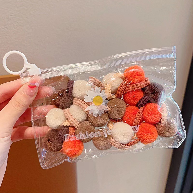 Bola de pelo del pulgar banda de pelo banda de goma Linda corbata de pelo de las niñas no duele el pelo Tamaño pequeño cuerda de pelo accesorios para el cabello tocado