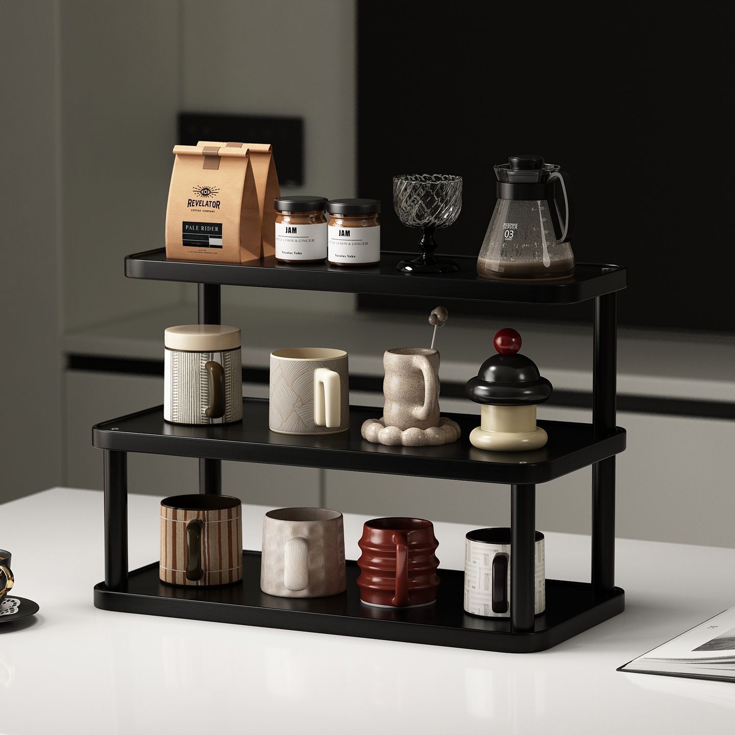 Cup Holder Desktop Storage Rack Dining Table Cup Organizer Mug Tea Cup Holder Household Small Water Cup Rack