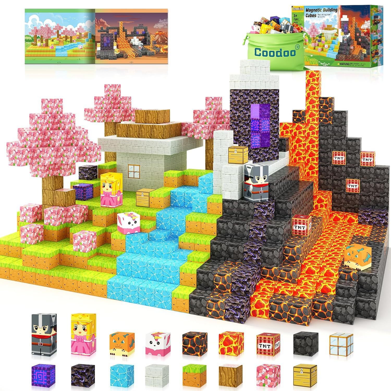 Amazon's Popular My Magnetic Block Model World Block Building Blocks Mc Strong Magnetic Toys to Build and Assemble Scenes