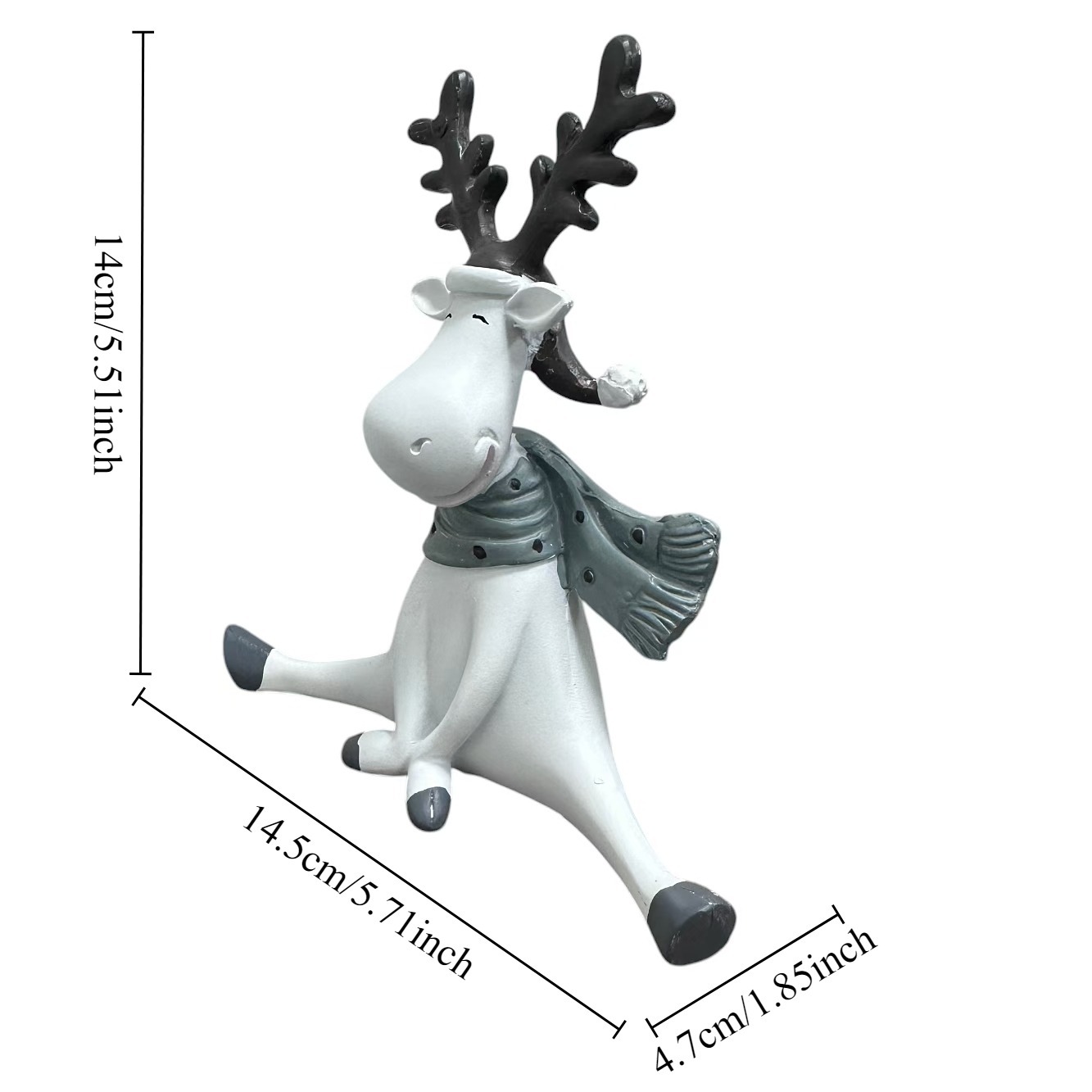 Explosiones transfronterizas de alce bifurcado ornamentos artesanías de resina decorados para el hogar decorados de escritorio decorados de jardín al aire libre
