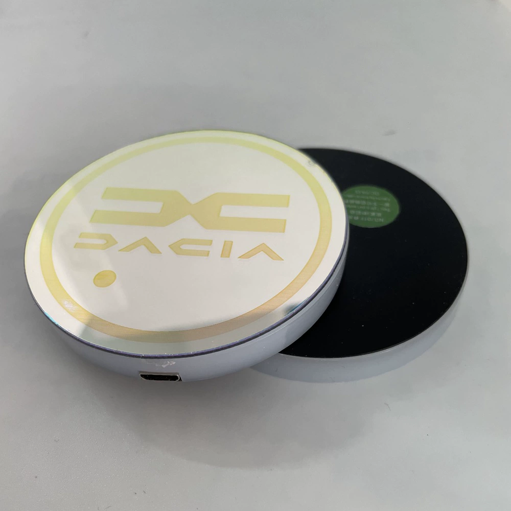 Цветная подставка для стакана DACIA Darcia с блестящей водяной подушкой, RGB индукционная подсветка для автомобильного стакана, тюнинг