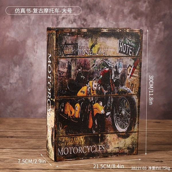 2821Y-03 Simulation Book-Retro Motorcycle-Large Size