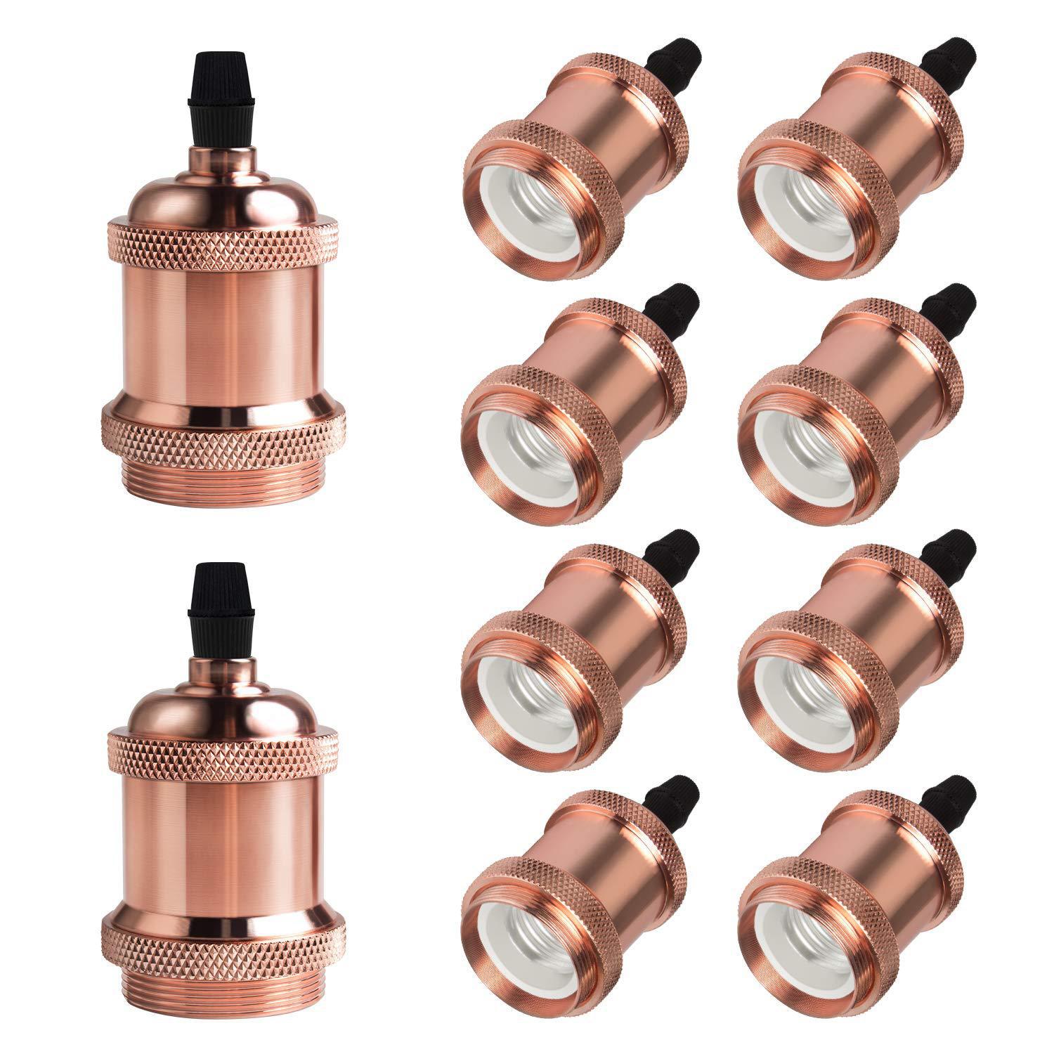 Zhongshan Fuente Fabricante transfronterizo E26E27 lámpara de aluminio antiguo taza de lámpara de cerámica lámpara adecuada para lámparas de succión y elevación