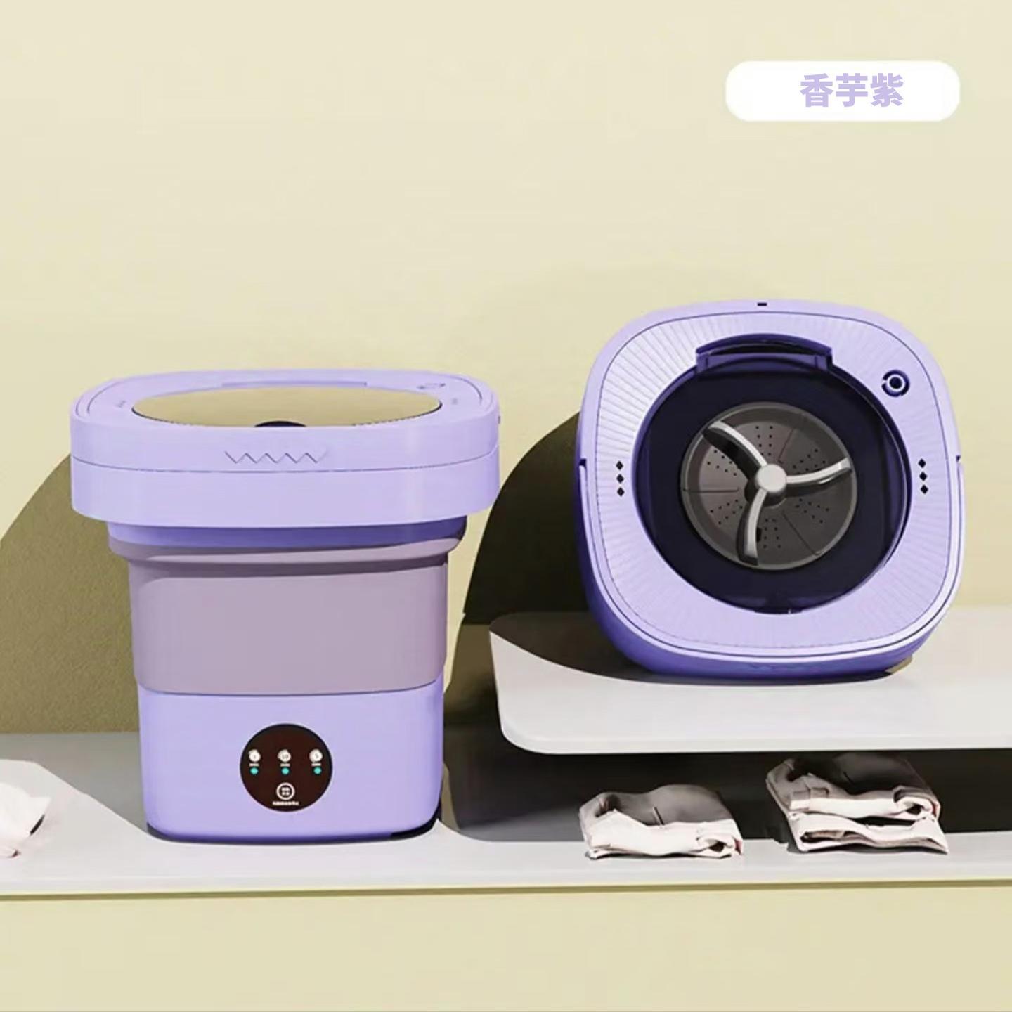 Lavadora Yangtze plegable mini luz azul dormitorio de estudiantes elución especial todo en uno calcetines de ropa interior para bebés completamente automáticos