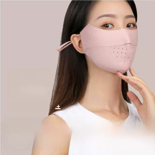 Sunscreen Mask Ice Silk Traceless Summer Neck Protection Women's Full Face UV Protection Mask Breathable Thin Eye Corner Protection 3d