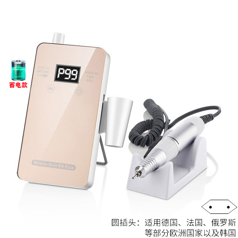 Amoladora de uñas transfronteriza Amoladora de uñas de almacenamiento eléctrico Amoladora de uñas de bajo ruido 30000rpm Despojadora de uñas profesional