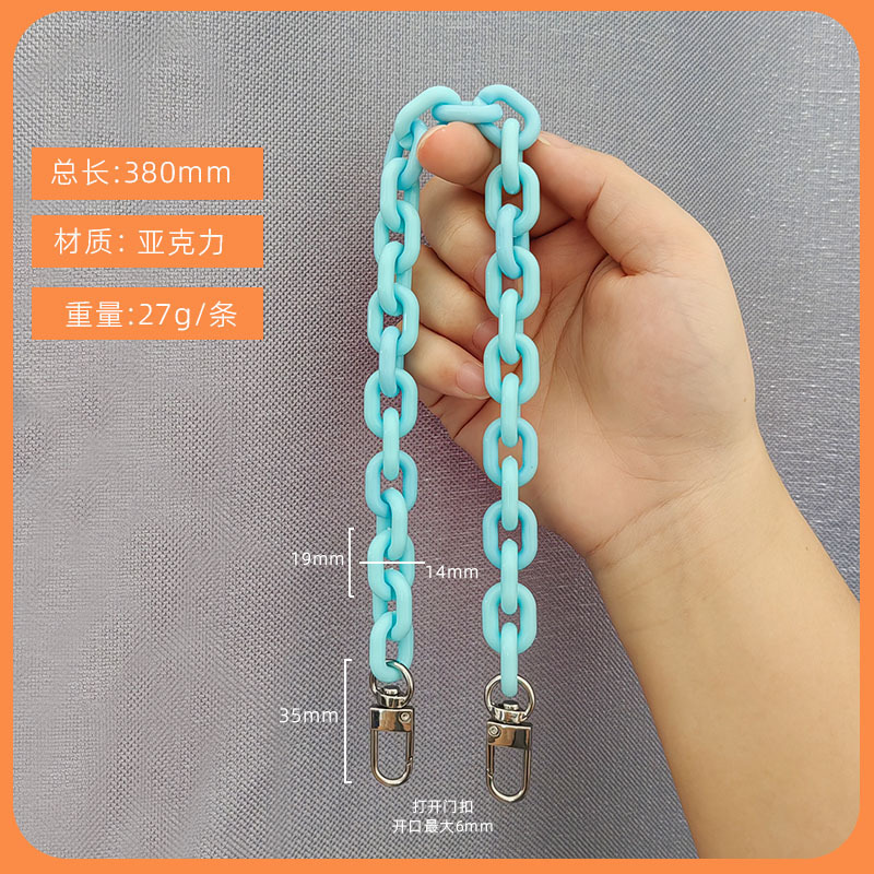 カラーアクリルチェーン色保持バッグ装飾ハンドバッグアクリルチェーン diy アクセサリーショルダーバッグ延長チェーン|undefined