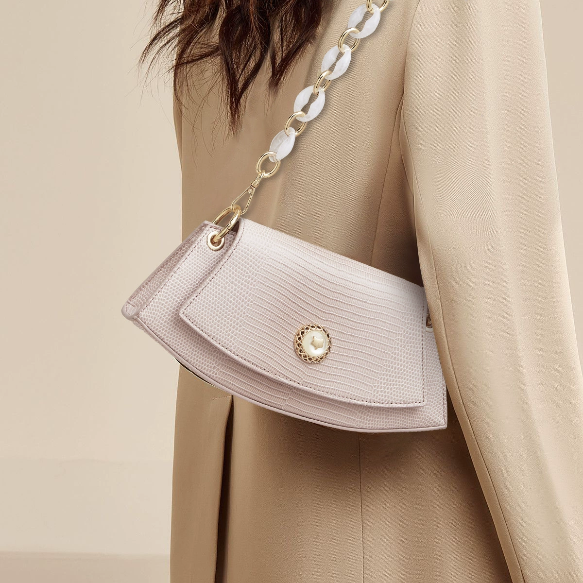 Сумка Golden Fox, популярная сумка в форме полумесяца, легкая, роскошная, универсальная, модная сумка под мышку с высококачественной цепочкой, женская сумка через плечо.