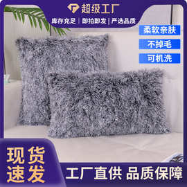 爆款pv绒抱枕套加厚加密亲肤不掉毛可机洗沙发客厅靠垫厂家直供
