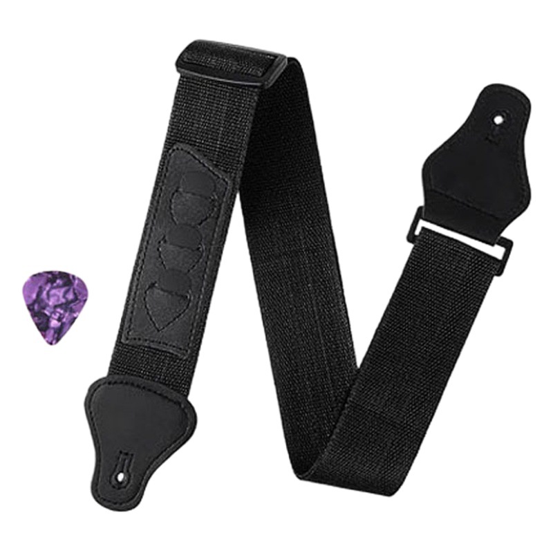 Correa de hombro de guitarra popular correa de recogida de almacenamiento correa de guitarra eléctrica correa de nylon tejida
